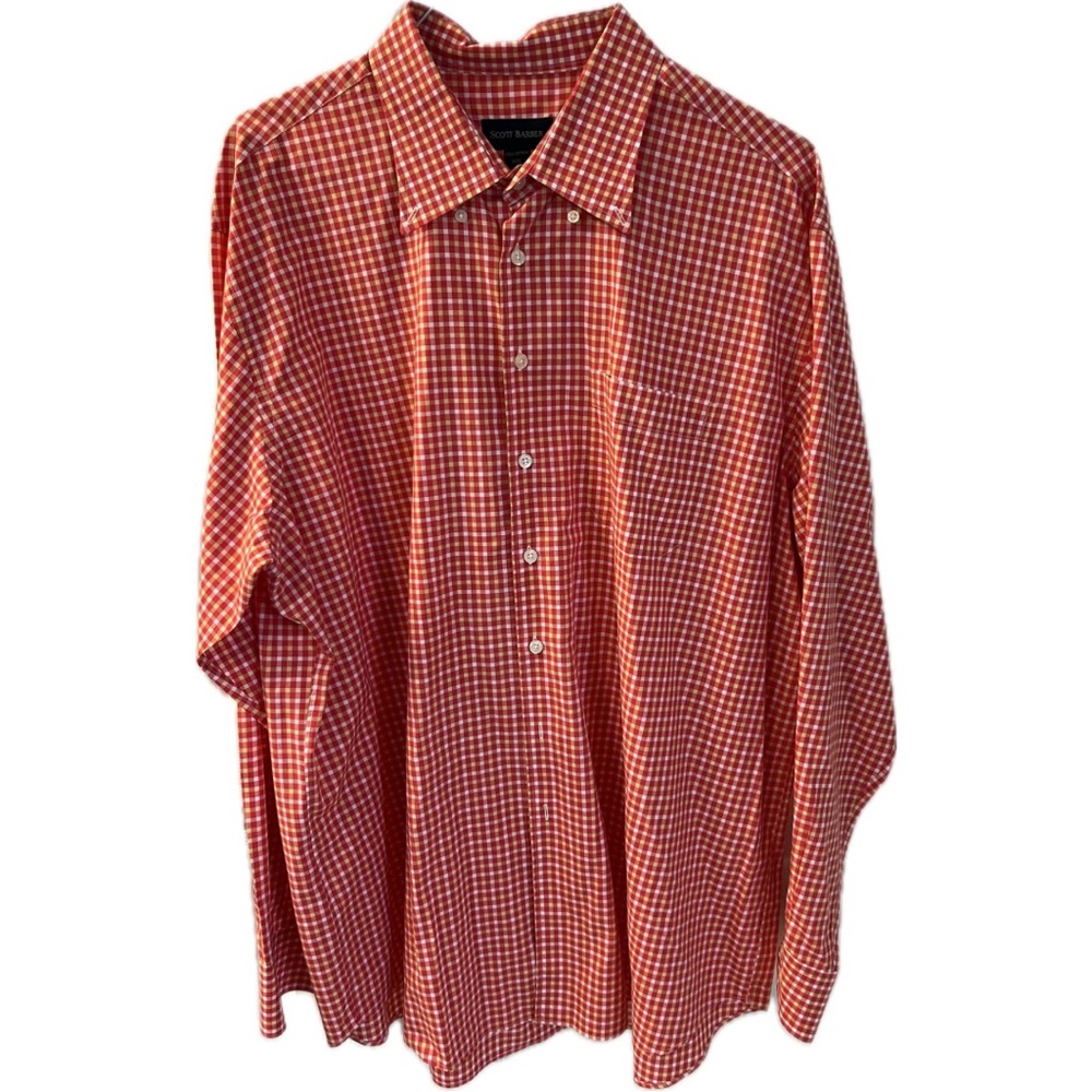Scott Barber red/yellow plaid button down.  Really good used condition. XXL.